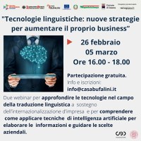 "Tecnologie linguistiche per le imprese: nuove strategie per aumentare il proprio business”