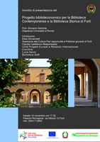 Progetto biblioteconomico per la Biblioteca Contemporanea e la Biblioteca Storica di Forlì presso l'ex Asilo Santarelli
